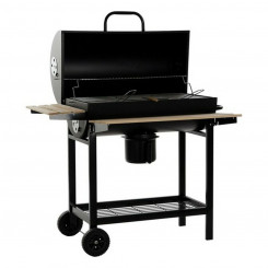 Coal Barbecue with Cover and Wheels DKD Home Decor Wood Steel