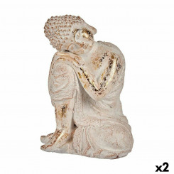 Decorative Garden Figure Buddha Polyresin 23 x 33 x 26 cm (2 Units)