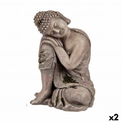 Decorative Garden Figure Buddha Polyresin 23 x 34 x 28 cm (2 Units)