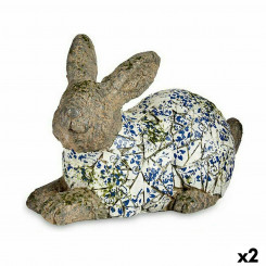 Декоративная садовая фигурка кролика из полирезины 20 x 29 x 40,5 см (2 шт.)