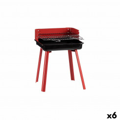 Charcoal Barbecue with Stand Red Iron 28 x 44,5 x 35 cm (6 Units)