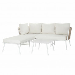 Garden sofa DKD Home Decor Beige Polyester Rope Aluminium (196 x 75 x 68,5 cm)  