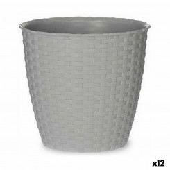 Кашпо Stefanplast Grey Plastic 19 x 17,5 x 19 см (12 шт.)