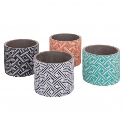 Set of Planters Fiore Cement Cylindrical 14 x 14 x 12 cm (4 Units)