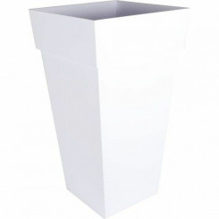 Plant pot EDA 13639 White polypropylene Plastic Squared 43,3 x 43,3 x 80 cm