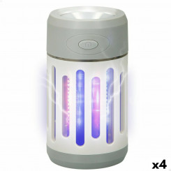 Перезаряжаемая лампа от комаров 2-в-1 со светодиодной подсветкой Aktive 7 x 13 x 7 см (4 шт.)