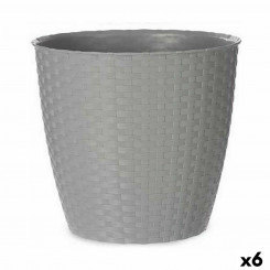 Plant pot Stefanplast Grey Plastic 29 x 26,5 x 29 cm (6 Units)