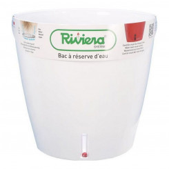 Isekastuv lillepott Riviera Eva New White Plastic Circular Ø 46 cm