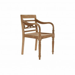 DKD Home Decor Pruun Tiikpuu garden chair 54 x 47 x 85 cm (54 x 47 x 85 cm)