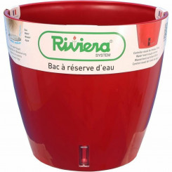 Self-watering flower pot Riviera With water supply Red polypropylene Round Ø 36 x 33 cm