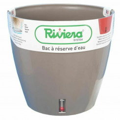 Plant pot Riviera Eva Brownish gray Round Ø 46 cm