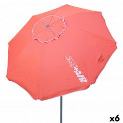 Sun umbrella przeciwsłoneczny Aktive UV50 Ø 200 cm Coral red Polyester Aluminum 200 x 198 x 200 cm (6 pcs.)