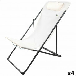 Регулируемое кресло для отдыха Aktive White 53 x 87 x 78 см (4 шт.)