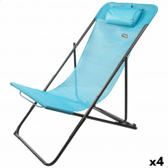 Adjustable lounge chair Aktive Blue 53 x 87 x 78 cm (4 Units)