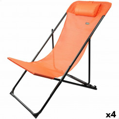 Adjustable lounge chair Aktive Orange 53 x 87 x 78 cm (4 Units)