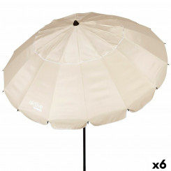 Parasol przeciwsłoneczny Aktive Cream Aluminum 240 x 235 x 240 cm (6 Units)