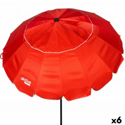 Зонт от солнца Aktive Punane Алюминиевый 240 x 235 x 240 см (6 Ühikut)