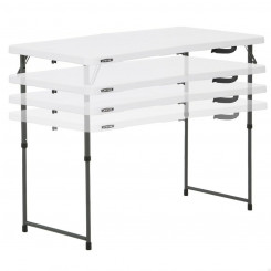 Folding folding table Lifetime White 122 x 91.5 x 61 cm Steel HDPE