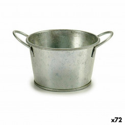 Flowerpot Cube Silver Zinc 17.8 x 8 x 12.3 cm (72 Units)