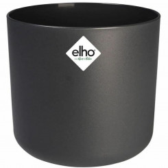 Plant pot Elho 24.7 x 24.7 x 23.3 cm Black Anthracite gray polypropylene Plastic Round