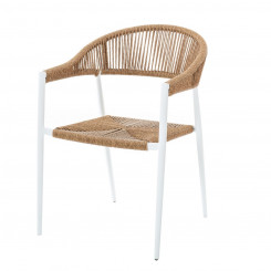Krzesło ogrodowe Neska White Aluminum synthetic rattan 56 x 59.5 x 81 cm