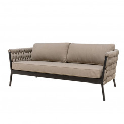 Садовый диван Rebecca Черный Светло-коричневый Алюминий 206 x 83 x 74 см
