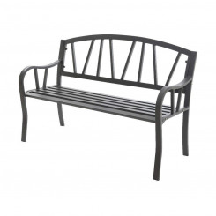 Bench with back Anthracite gray Iron (123 X 53 X 86 cm)