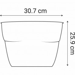 Plant pot EDA 77.3 x 30.7 x 25.9 cm Anthracite gray Dark gray Plastic Oval Modern