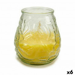 Scented candle Yellow Transparent Citronella 9 x 9.5 x 9 cm (6 Units)