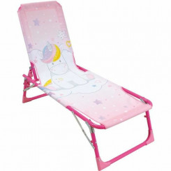 Beach deck chair Fun House Unicorn Deckchair Sun Lounger 112 x 40 x 40 cm Children Folding