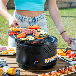 Portable smokeless charcoal grill CleanQ InnovaGoods