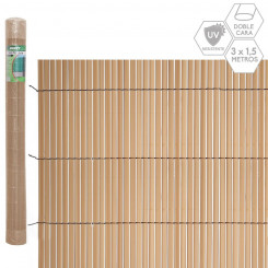 Braided fence Brown PVC 1 x 300 x 150 cm