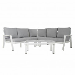 Garden sofa DKD Home Decor Gray 212 x 212 x 86 cm Crystal Aluminum 86 cm  