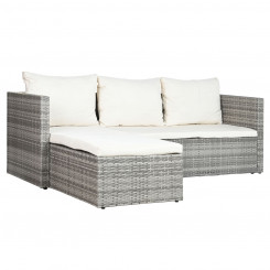 Garden sofa DKD Home Decor Aluminum Crystal synthetic rattan 195 x 130 x 62 cm