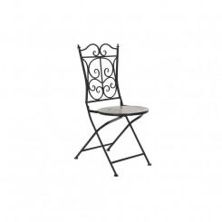 Garden chair DKD Home Decor Black Ceramic Multicolour Ironwork (39 x 50 x 93 cm)