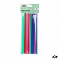 Reusable Straws Algon Multicolor Plastic 36 Units 22 cm 6 mm