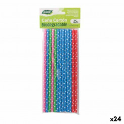 Straws Algon Cardboard Multicolored Mouse 25 Pieces, parts 24 Units