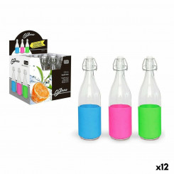 Bottle Anna Anna Glass Silicone With Lid 500 ml (12 Units) (0.5 L)