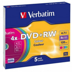 DVD-RW Verbatim Multicolour 5 ühikut 4x 4,7 GB