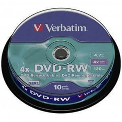 DVD-RW Verbatim    10Units Black 4x 4,7 GB