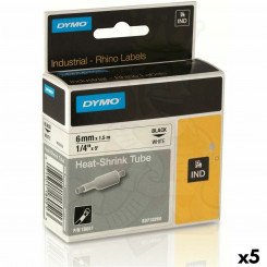 Heat-shrink Tubing Kit Rhino Dymo ID1-6 6 x 1,5 mm Black White (5 Units)