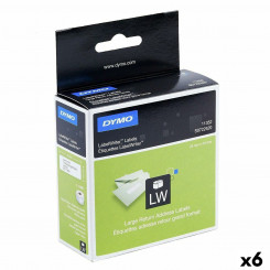 Roll of Labels Dymo 25 x 54 mm Black White 500 Pieces (6 Units)