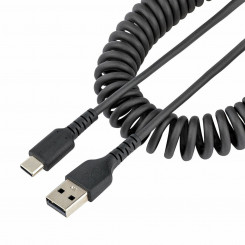 USB A–USB C kaabel Startech R2ACC-50C-USB-KAABEL Must 50 cm