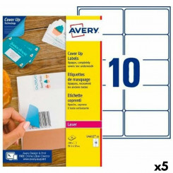 Printer Labels Avery L4612 99,1 x 57 mm White 25 Sheets (5 Units)