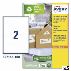 Printeri etiketid Avery LR7168 199,6 x 143,5 mm valge 100 lehte (5 ühikut)