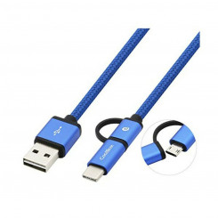 USB-kaabel Micro USB ja USB C CoolBox COO-CAB-U2MC külge