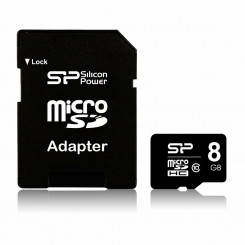 Micro SD mälukaart koos adapteriga Silicon Power SP008GBSTHBU1V10SP