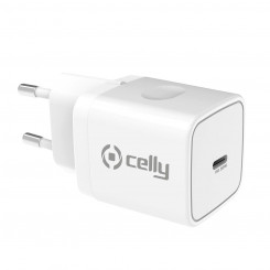 Battery charger Celly TC1USBC30WWH White