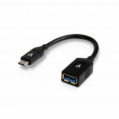 USB A–USB C kaabel V7 V7U3C-BLK-1E Must