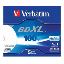 Blu-Ray BD-R Verbatim 5 ühikut 4x 100 GB
